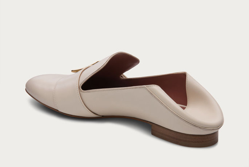 Bally Flats_JANELLE_WOMEN’S LEATHER LOAFER IN BONE $650.00