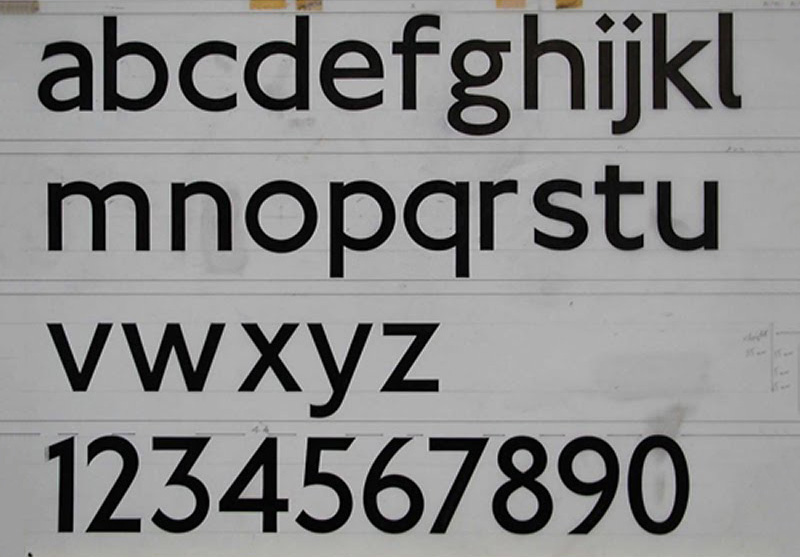 New Johnston lowercase, Courtesy the Centre for Research and Development