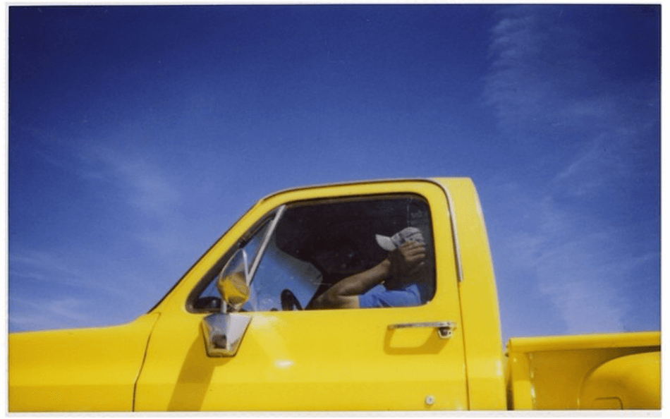 Man sleeping in truck. #TubaCityArizona Friday market, #NavajoNation.