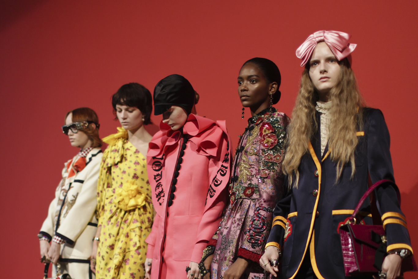 Backstage at Gucci Spring 2017