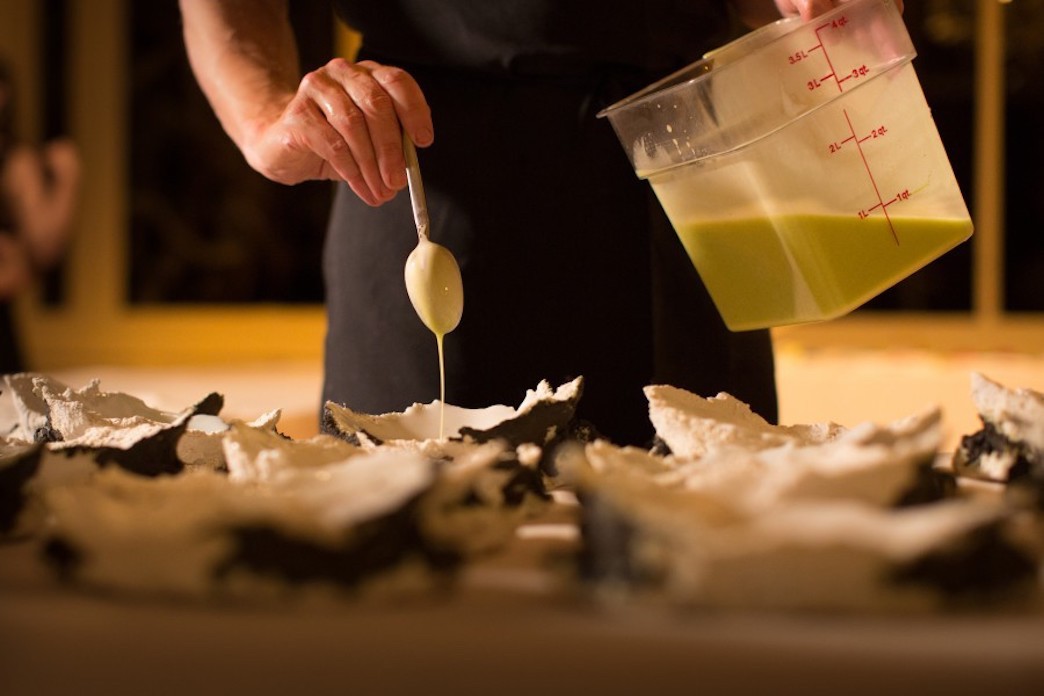 Chef Daniel Patterson setting