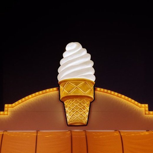 e-Brouws Ice Cream Cone at Night
