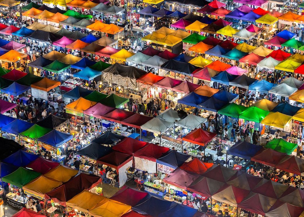 colorful mkt bangkok thailand