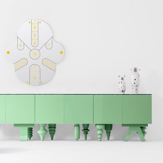 Multileg Cabinet and the Showtime Vases