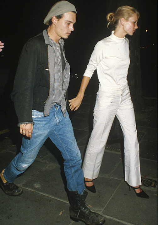 JOHNNY DEPP AND KATE MOSS, LONDON, BRITAIN – 1995