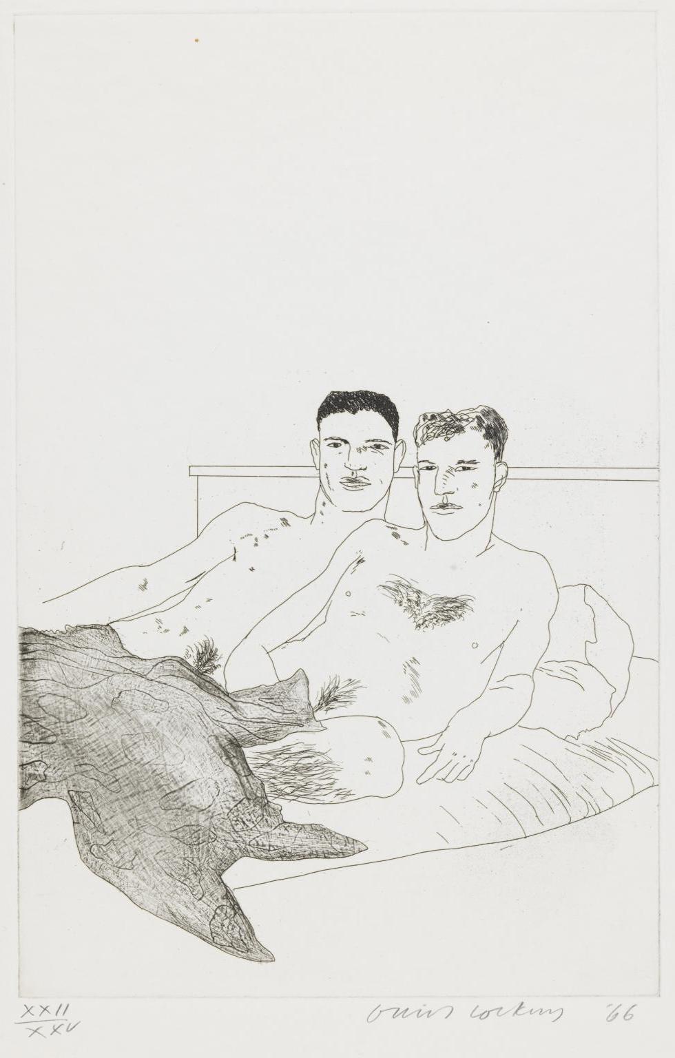 The Beginning 1966 by David Hockney born 1937