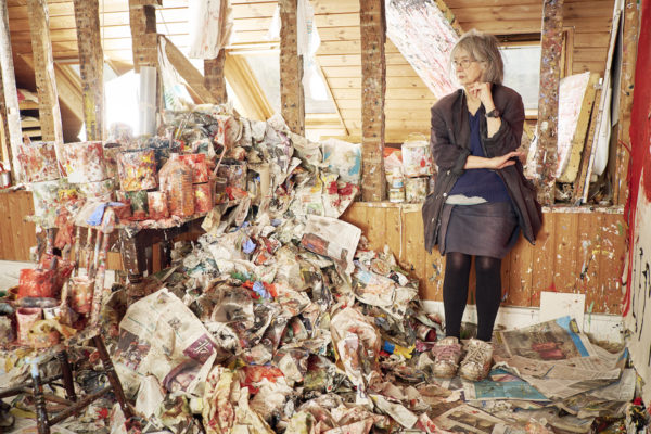 Rose Wylie 2017 in her studio