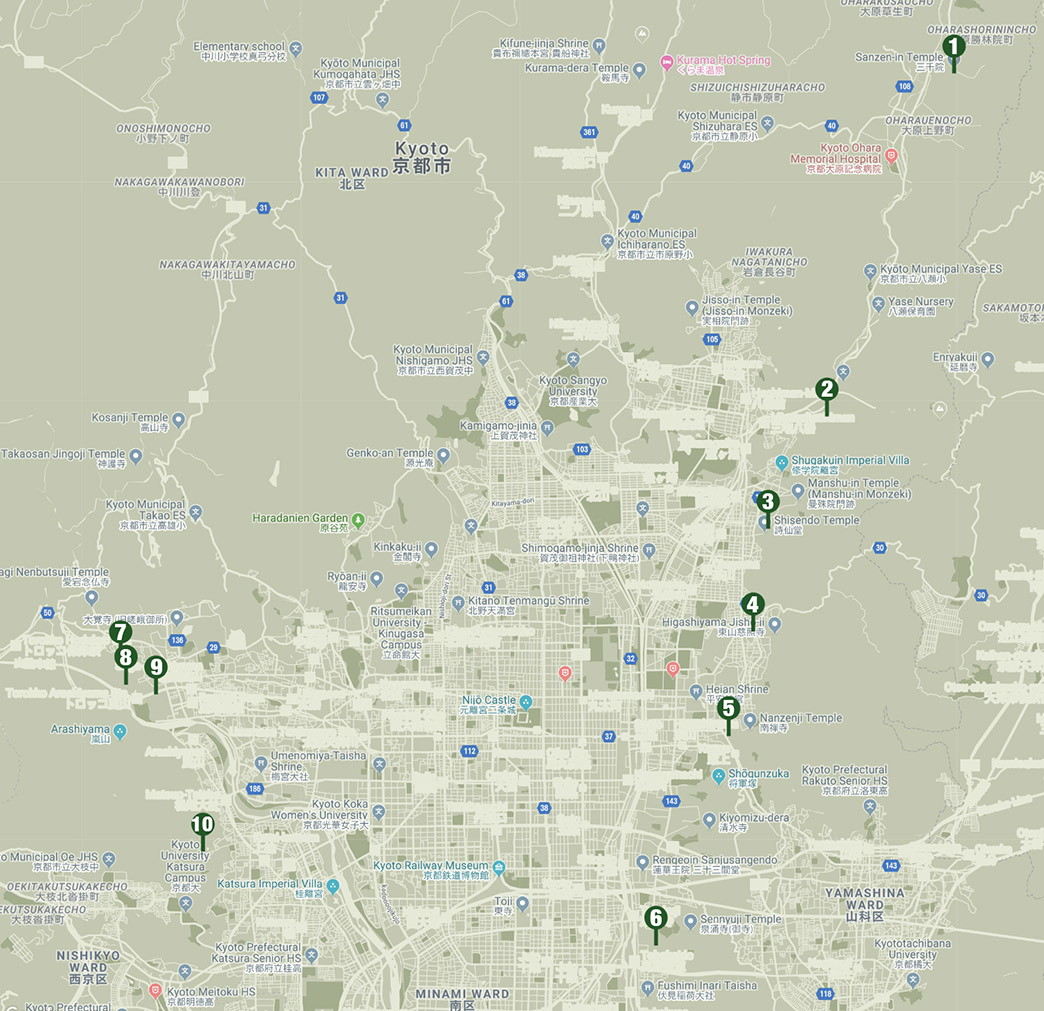 京都赏苔地图